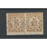 Dutch East Indies  P1 Postage due 1874  pair VFU/used CV 700 €  EXTREMELY FINE  !!