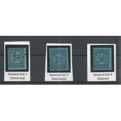 Dutch East Indies  P4 Postage due 13x Puntstempels !!!  VFU/used CV 390++ €  EXTREMELY FINE  !!