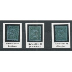 Dutch East Indies  P4 Postage due 13x Puntstempels !!!  VFU/used CV 390++ €  EXTREMELY FINE  !!