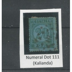 Dutch East Indies  P4 Postage due 13x Puntstempels !!!  VFU/used CV 390++ €  EXTREMELY FINE  !!
