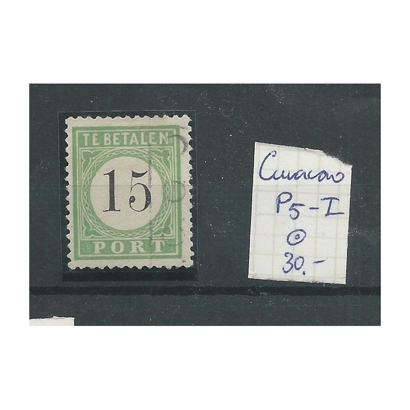Curacao  P5-I port  VFU/gebr  CV 50 €