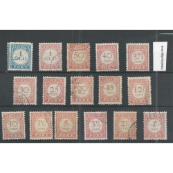 Dutch East Indies  P23-39 Postage due 1913  enkelvoudig VFU/used CV 110 €  EXTREMELY FINE  !!