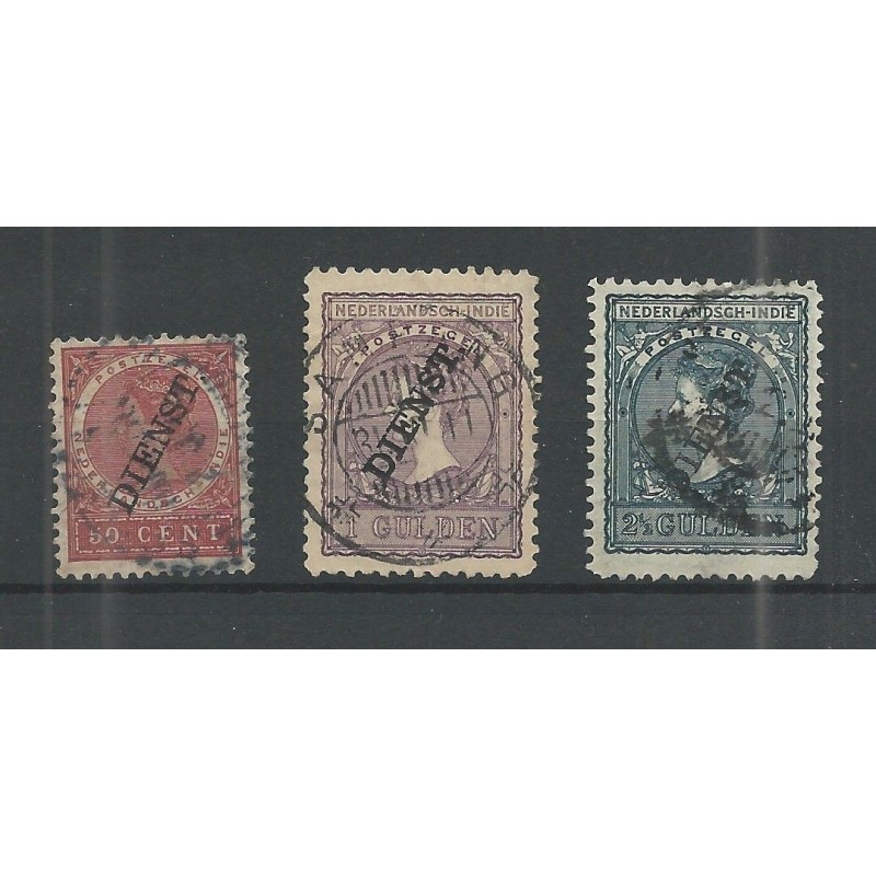 Dutch East Indies  D25-27 Official  VFU/used CV 69 €  EXTREMELY FINE  !!