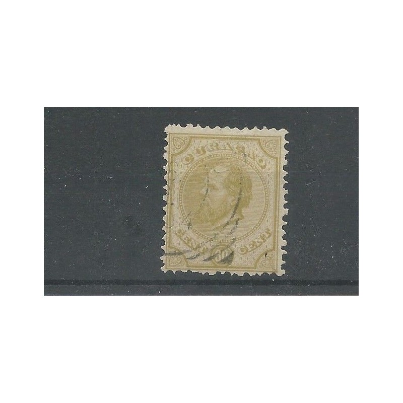 Curaçao 10D Willem III  VFU/used CV 25 € Extremely fine !!