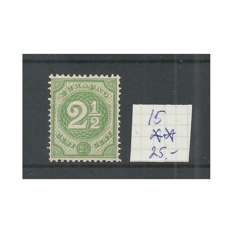Curaçao 15 Numeral  MNH  CV 25 € Extremely fine !!