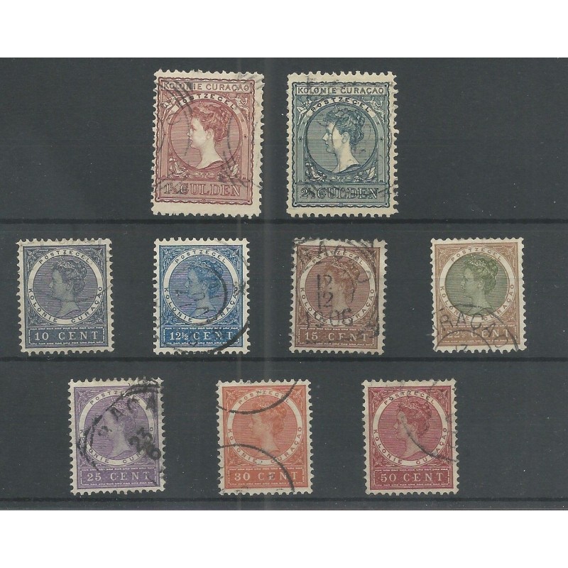 Curaçao 35-43 Wilhelmina VFU/used  CV 165 € Extremely fine !!