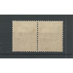 Curaçao 74a provisional stamp PAIR VFU/used  CV 115+ € Extremely fine !!