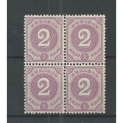 Curaçao 14 Numeral block of 4  MNH  CV 20+ €