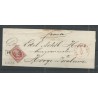 Netherlands 5 on cover STEENBERGEN-HOGE ZWALUWE 1864 VFU/used  CV 100 €