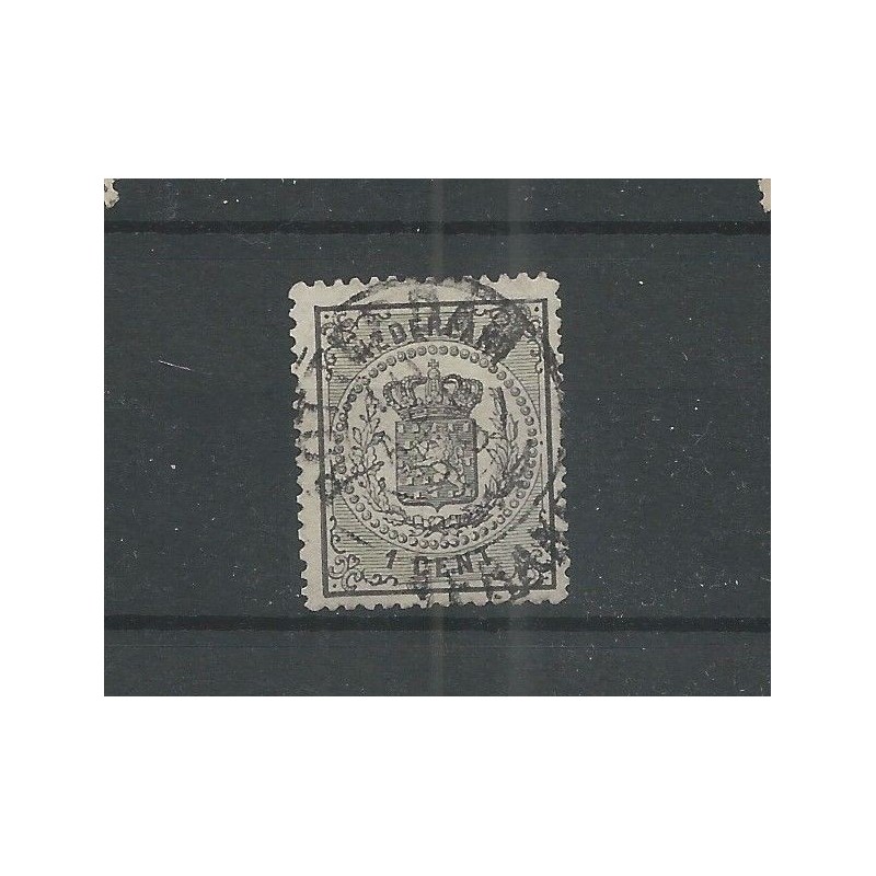 Nederland 14A  "ROTTERDAM 1869" francotakje VFU/gebr  CV 100 €