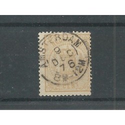Netherlands 17 "AMSTERDAM 1875" twee-letter VFU/used  CV 30+ €