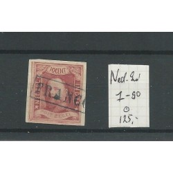 Ned.Indie  1 pos 90   Willem III 1864  briefstukje VFU/gebr  CV 125 €