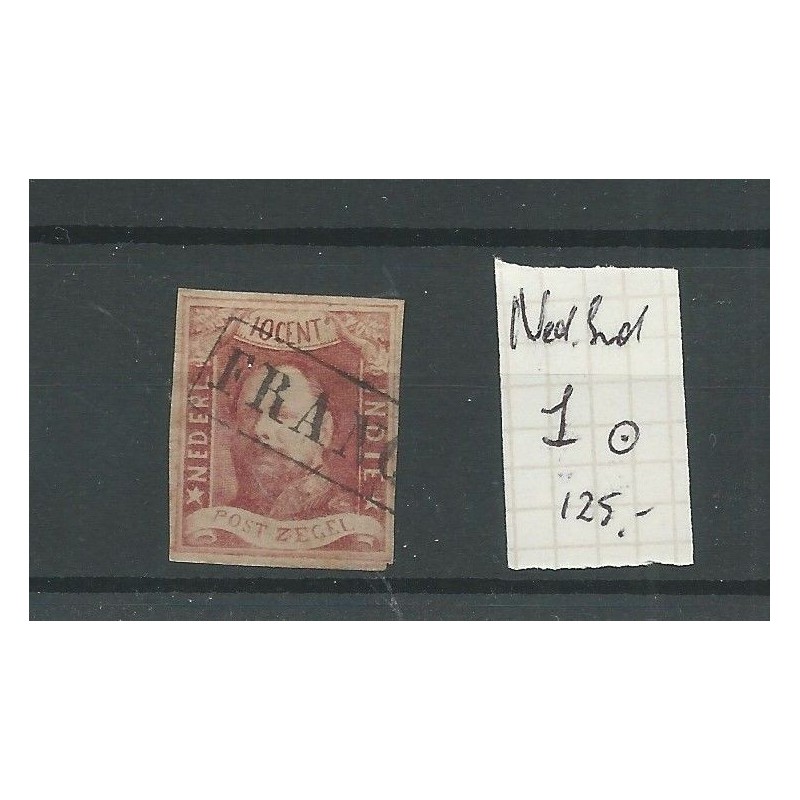 Ned.Indie  1 Willem III 1864   VFU/gebr  CV 125 €