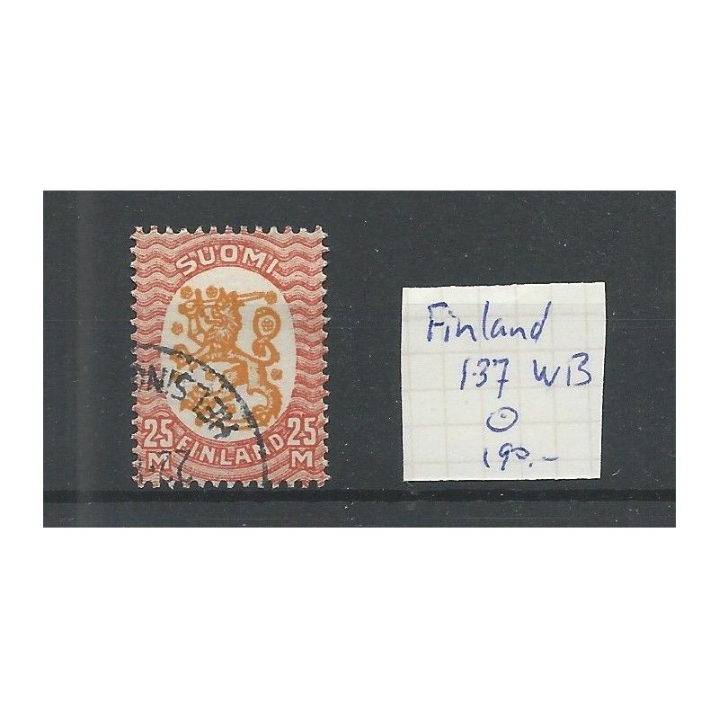 Finland  137WB   Wappen 1927/29  VFU/gebr CV 190 €