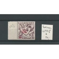 Suriname  LP24f  Airmail  Inverted 1  VFU/used  CV  50 €