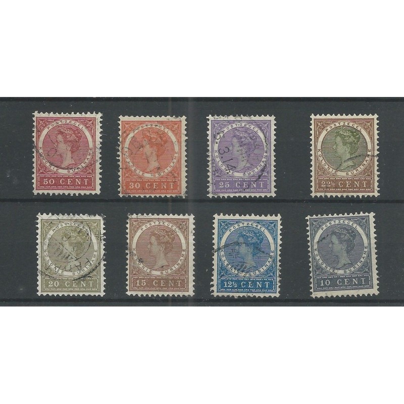 Suriname 48-55 Wilhelmina  VFUgebr CV 60 € EXTREMELY FINE !!