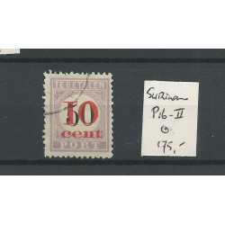 Suriname POSTAGE DUE P16  Type II   VFU/used  CV  175 €
