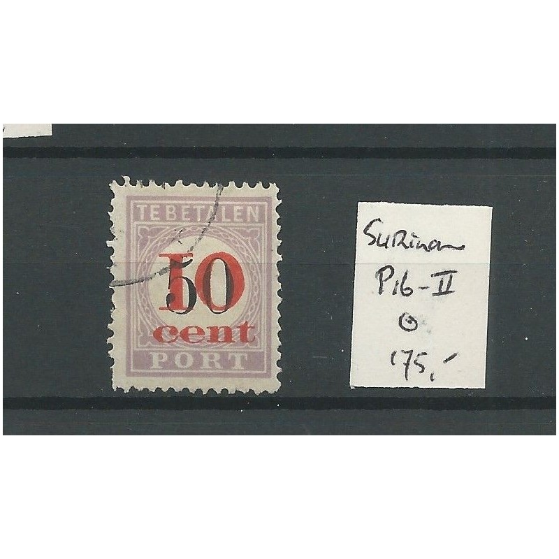 Suriname PORT P16  Type II   VFU/gebr  CV  175 €