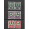 Suriname 127-129 Green Cross pairs MNH  CV 22 € EXTREMELY FINE !!