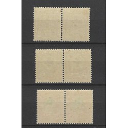 Suriname 127-129 Green Cross pairs MNH  CV 22 € EXTREMELY FINE !!