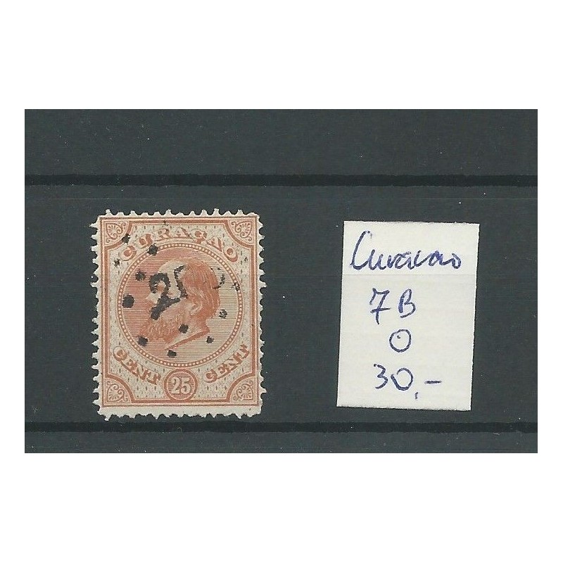 Curacao  7B   Willem III 1873 VFU/gebr  CV  30 €
