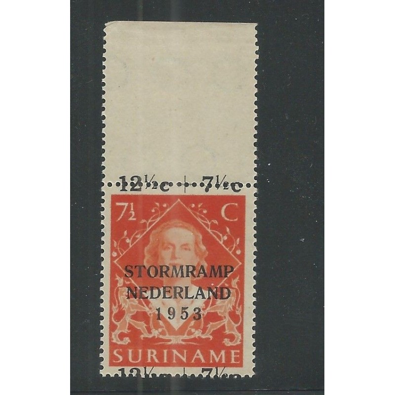 Suriname 295 met OPDRUKVERSCHUIVING  MNH/postfris  CV ?? € PRACHT !!
