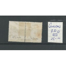 Curaçao  7D  Willem III 1873  pair  VFU/used  CV  25+ €