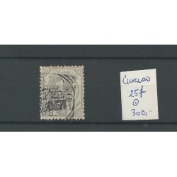 Curaçao  25f   DOUBLE  overprint   VFU/used  CV  300 €