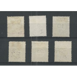 Suriname P9-14 type I Port 1892  VFU/gebr CV 51 € PRACHT !!