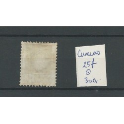 Curaçao  25f   DOUBLE  overprint   VFU/used  CV  300 €