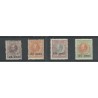 Suriname 37-40 Provisional issue MH/unused  CV 220 € EXTREMELY FINE !!