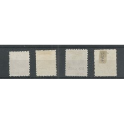 Suriname 37-40 Provisional issue MH/unused  CV 220 € EXTREMELY FINE !!