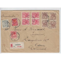 Netherlands 61b Keerdruk on mengfrankering to Denemarken 1926 CV 400+ €