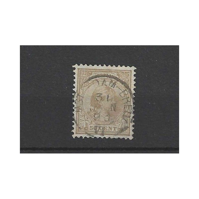 Nederland 43 met "AMSTERDAM-BREDA VI 1893" kleinrond VFU/gebr  CV 35 €