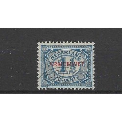 Netherlands D1-8 Official "ARMENWET" VFU/used CV 240 €  Extremely fine !!