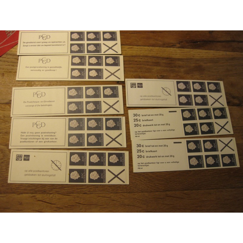 Netherlands PB6a/6s, PB6eF, PB6fFp, PB6fFq Postzegelsboekjes MNH  CV 265 €