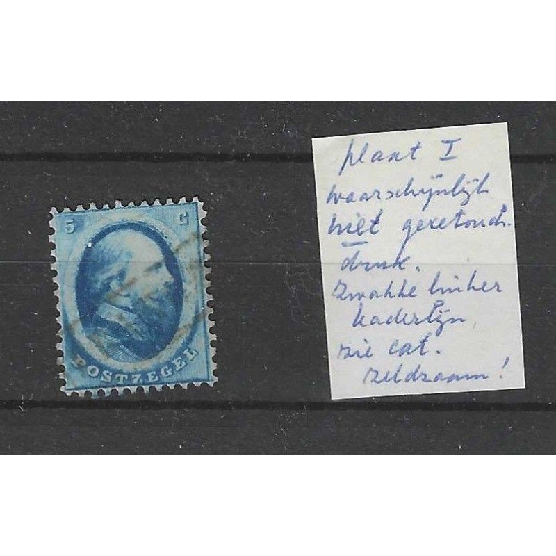 Nederland 4 willem III  plaat I  VFU/gebr  CV 45 €