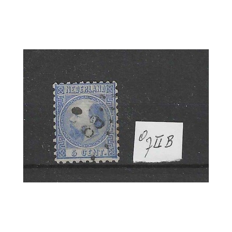 Nederland 7II-B  Willem III puntstempel 68 VFU/gebr  CV 15 €