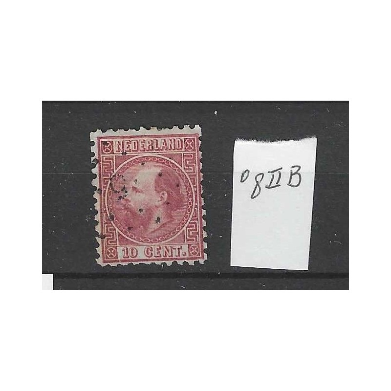 Nederland 8II-B Willem III  VFU/gebr  CV 10 €