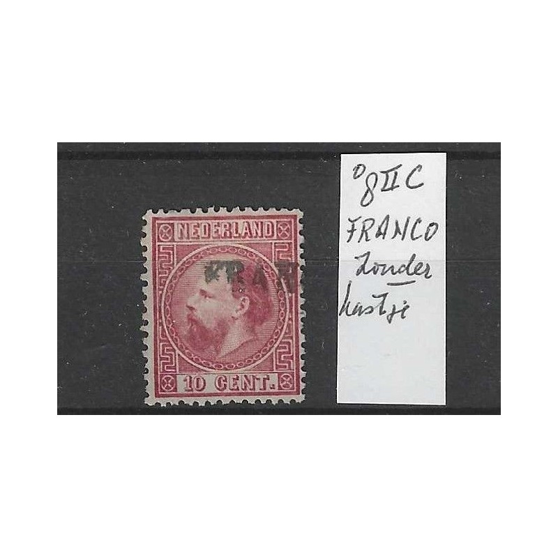 Netherlands 8II-C "Franco without kastje"  VFU/used  CV 30 €