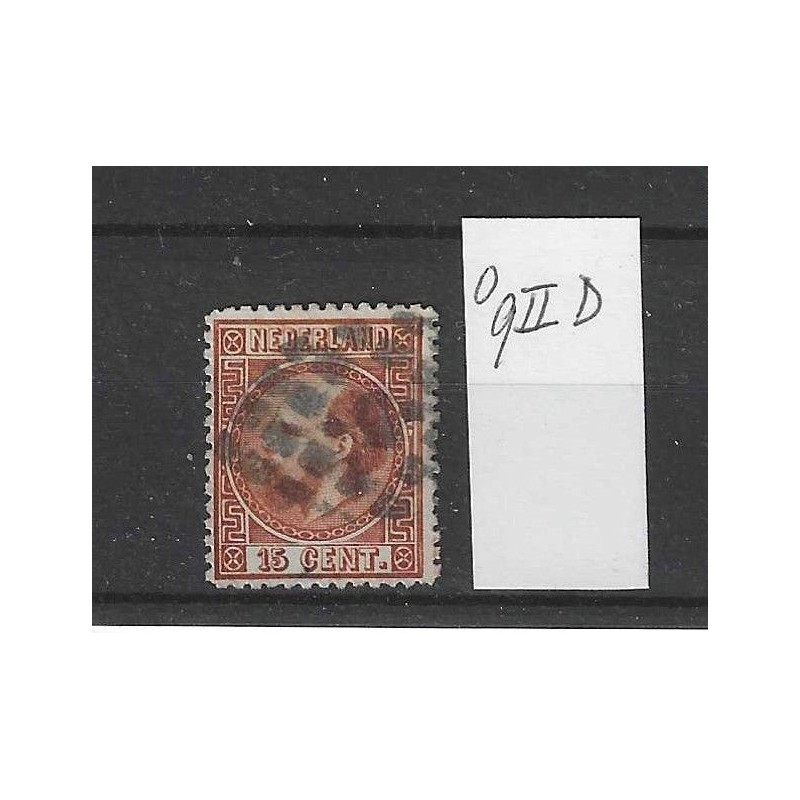 Nederland 9II-D Willem III VFU/gebr  CV 45 €