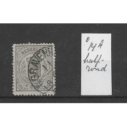 Netherlands 14P "Without zwarte punt" VFU/used  CV 180 €