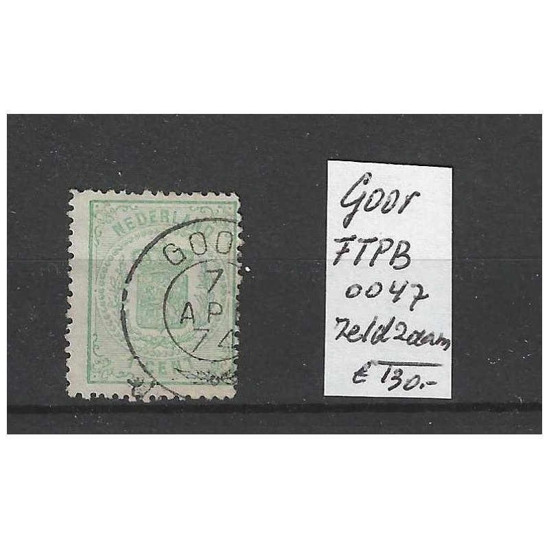 Netherlands 15 with "GOOR 1874" franco-takje" VFU/used  CV 130 €