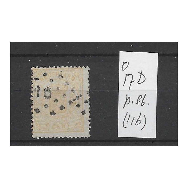 Nederland 17D met puntstempel 116  VFU/gebr  CV 65 €