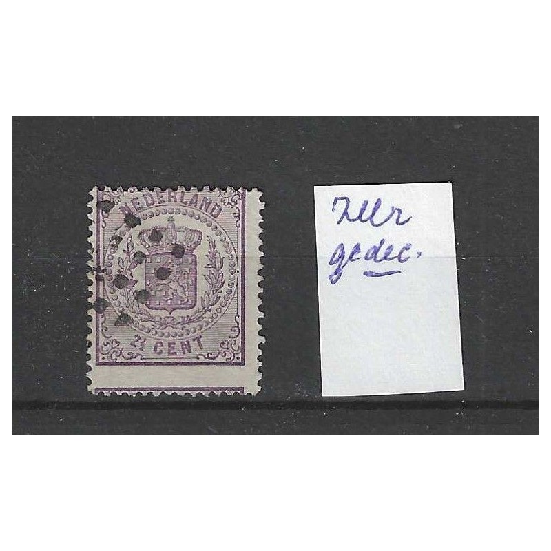 Netherlands 18 Arms zeer gedecentreerd VFU/used  CV 100 €