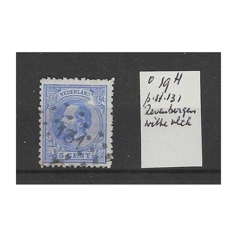Netherlands 19 with 131 numeral dot cancel and drukfout VFU/used  CV ?? €