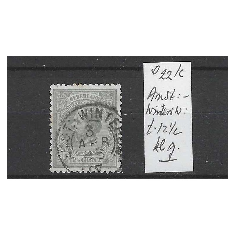 Nederland 22K met "AMSTERD:-WINTERSW: " VFU/gebr  CV 80 €