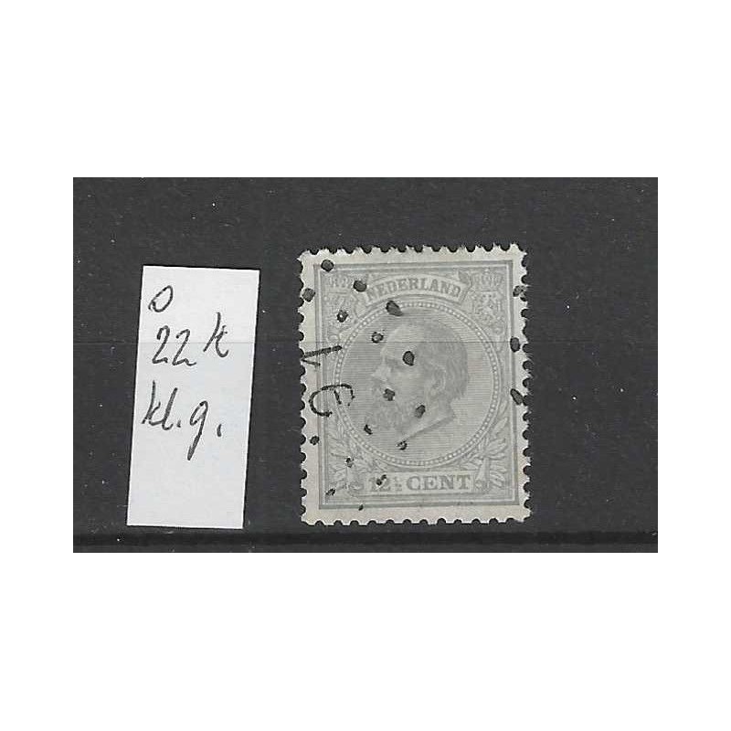 Netherlands 22K Willem III 1872 VFU/used  CV 72 €