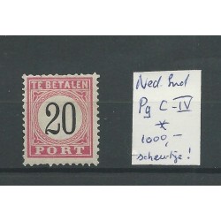 Nederland 256 "blauwe lijntjes in T en N" VFU/gebr CV 25 €