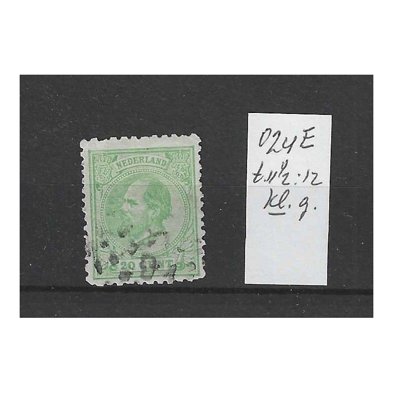 Nederland 24E  Willem III  1872  VFU/gebr  CV 100 €